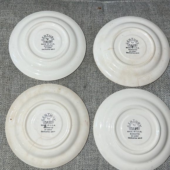 Rare vintage 23K gold plates (4) Century by Salem made in USA - Picture 4 of 8